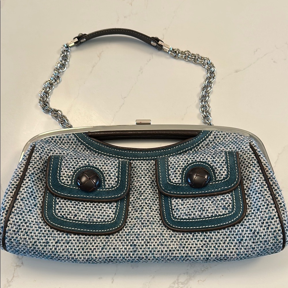 RAFEChic Blue Tweed Handbag